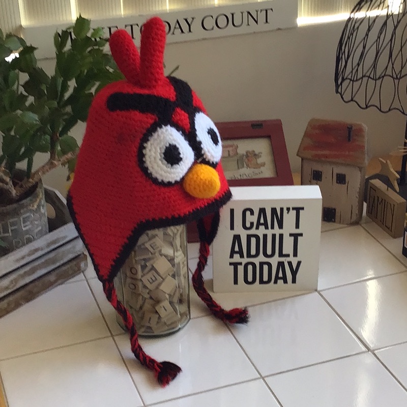 Angry Birds Crocheted Beanie